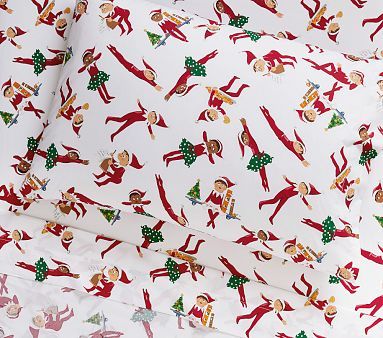 The Elf on the Shelf® Organic Sheet Set & Pillowcases | Pottery Barn Kids