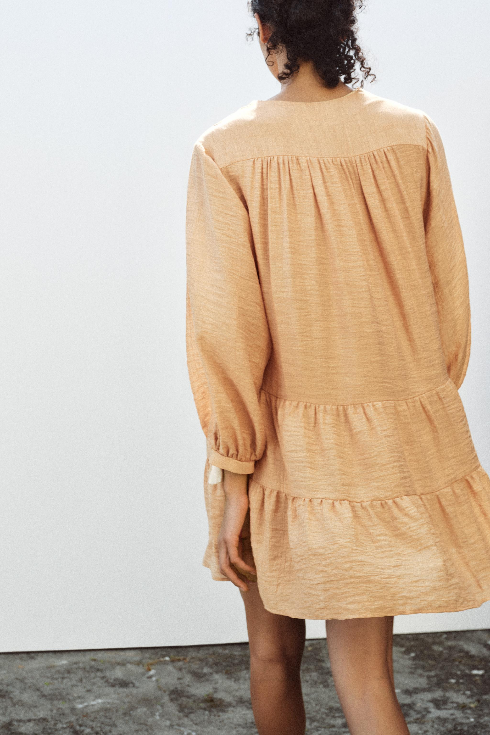 MINI BIB EMBROIDERED DRESS | Zara US