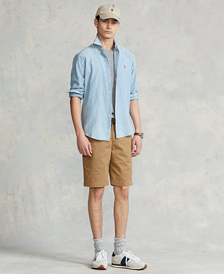Men's Long Sleeve Classic-Fit Chambray Shirt | Macy's