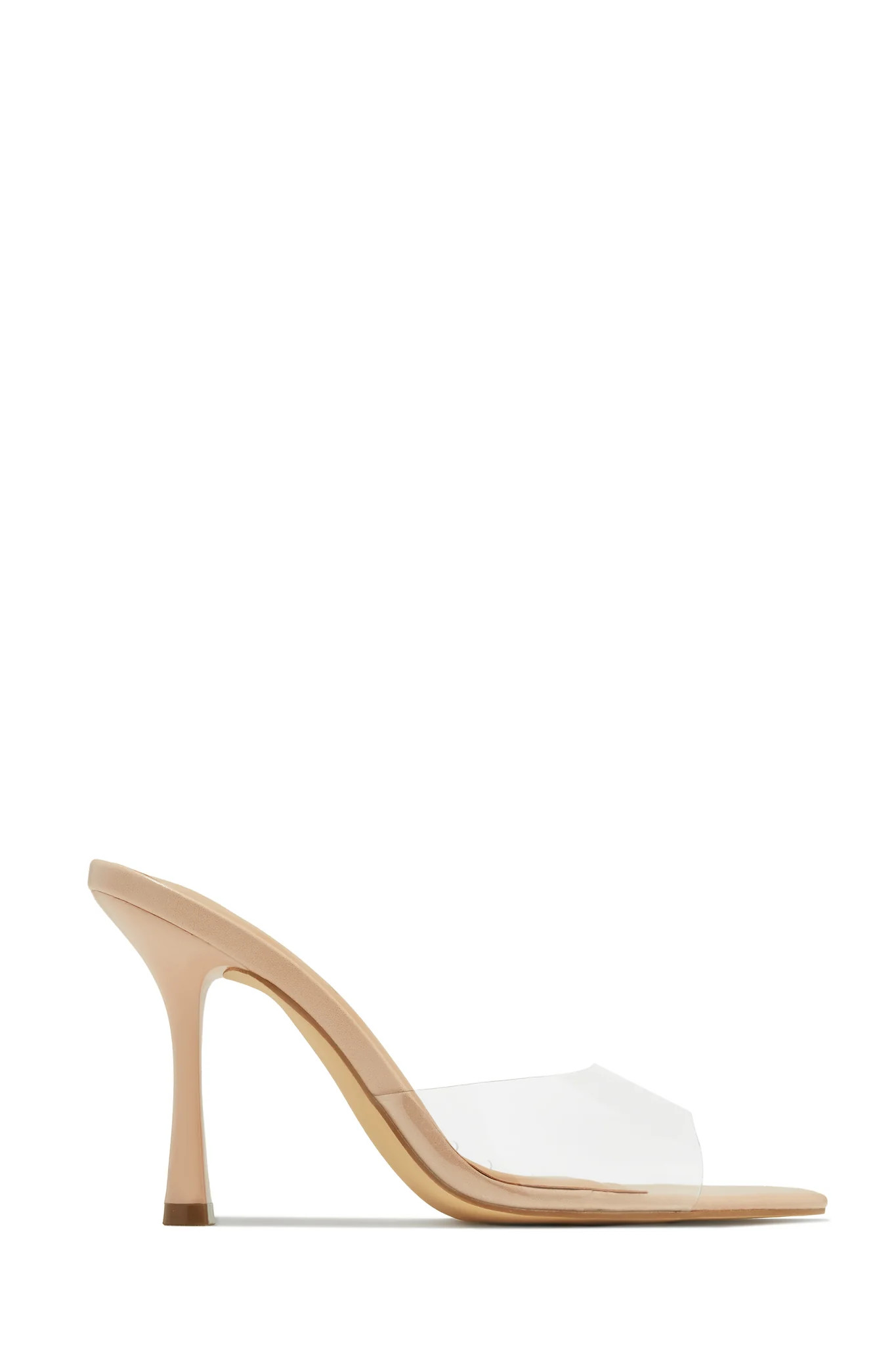 Miss Lola | Kimmie Clear High Heel Mules | MISS LOLA
