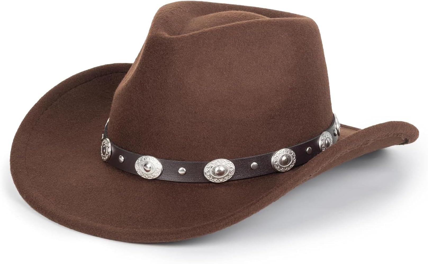 Western Cowboy Hat for Men Women Classic Fedora Hat with Buckle Belt (Size:M-L) | Amazon (US)