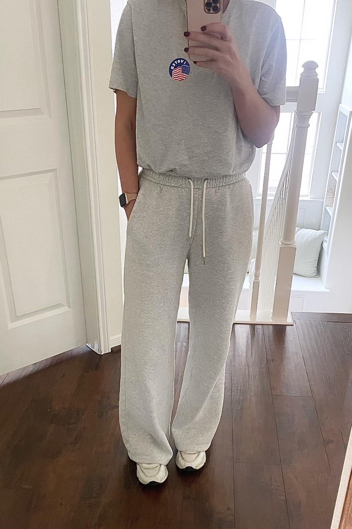 5’3 wearing XS in the bottoms, S in top. Recommend ordering tts in pants. Go one size up in the top if you like a looser fit. Sneakers are from a few years ago but I posted similar + some great lookalikes. One for under $30! 

#LTKTravel #LTKFindsUnder50 #LTKFindsUnder100