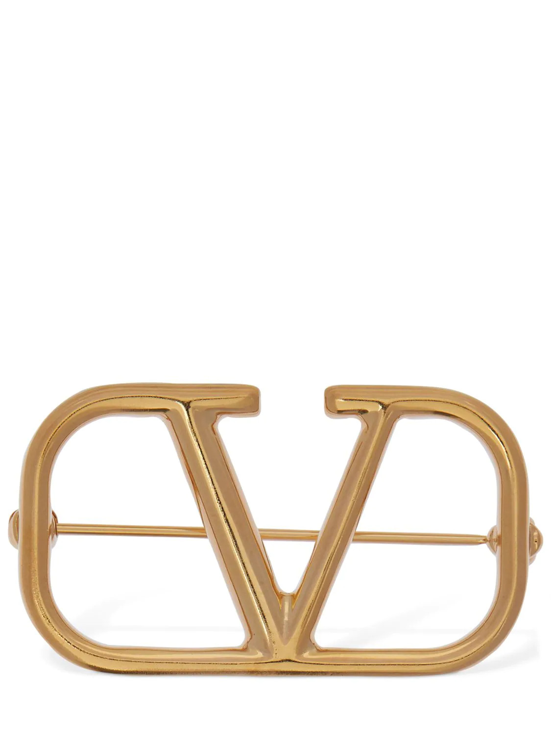 Valentino Garavani - V logo brooch - Gold | Luisaviaroma | Luisaviaroma