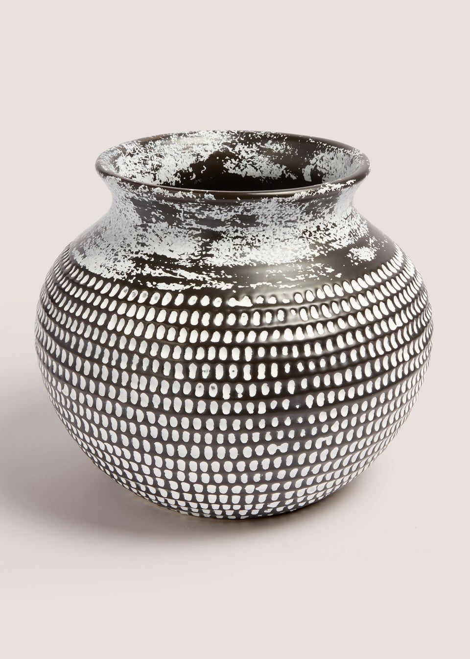 Black Wash Vase (17cm x 23cm) | Matalan (UK)