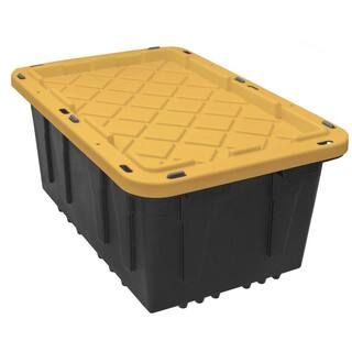 HDX 17 Gal. Tough Storage Bin in Black-SH17GTOUGHTLDBY - The Home Depot | The Home Depot