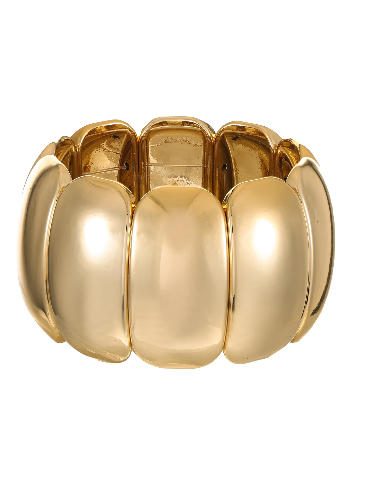 Time and Tru Chunky Goldtone Stretch Bracelet, 1 Piece | Walmart (US)