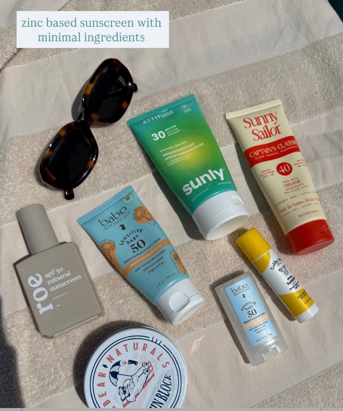 Our Lo-Tox sunscreen lineup! These are gentle and I can feel good about using them!