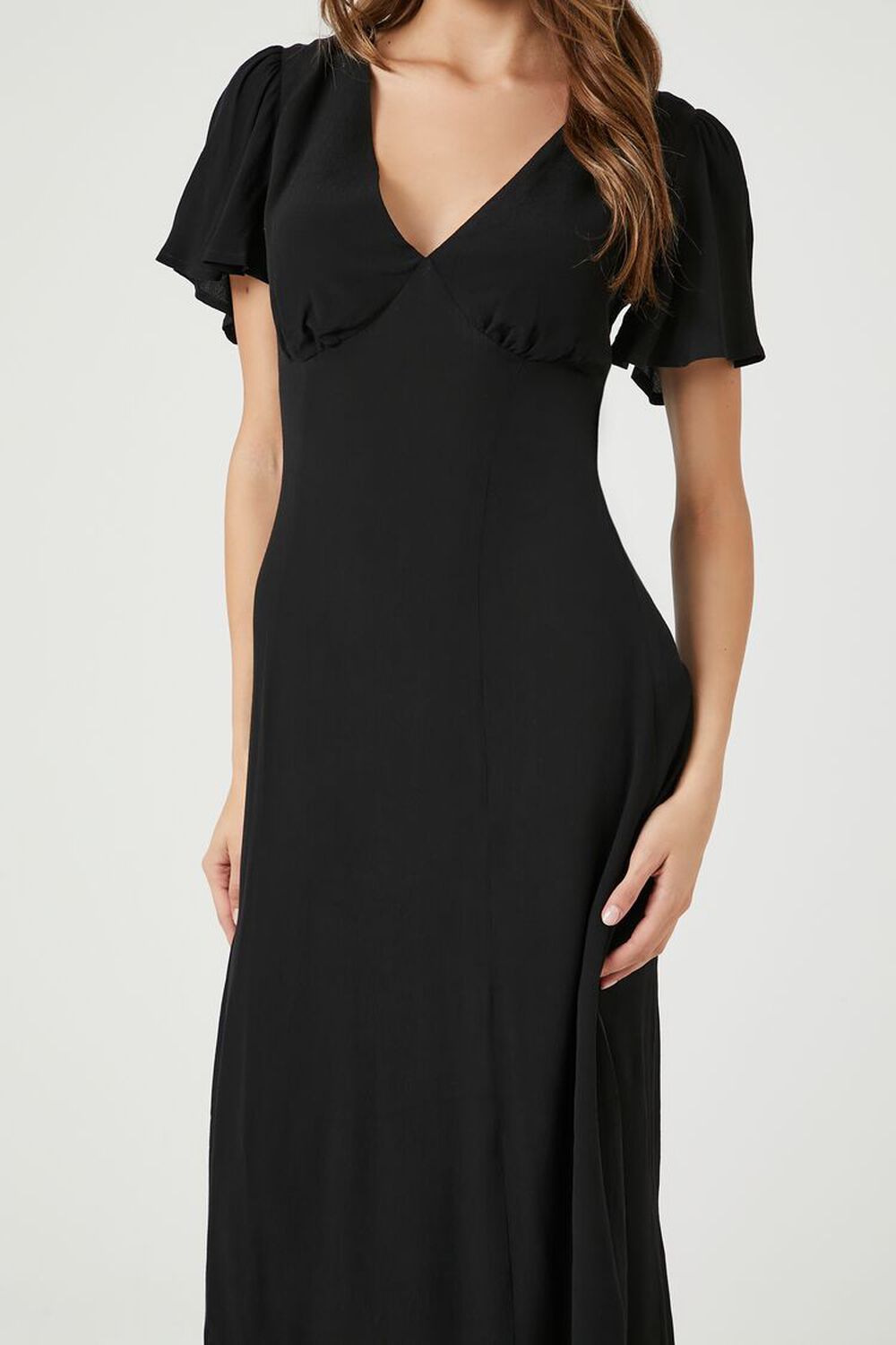 Flounce-Sleeve Midi Dress | Forever 21 (US)