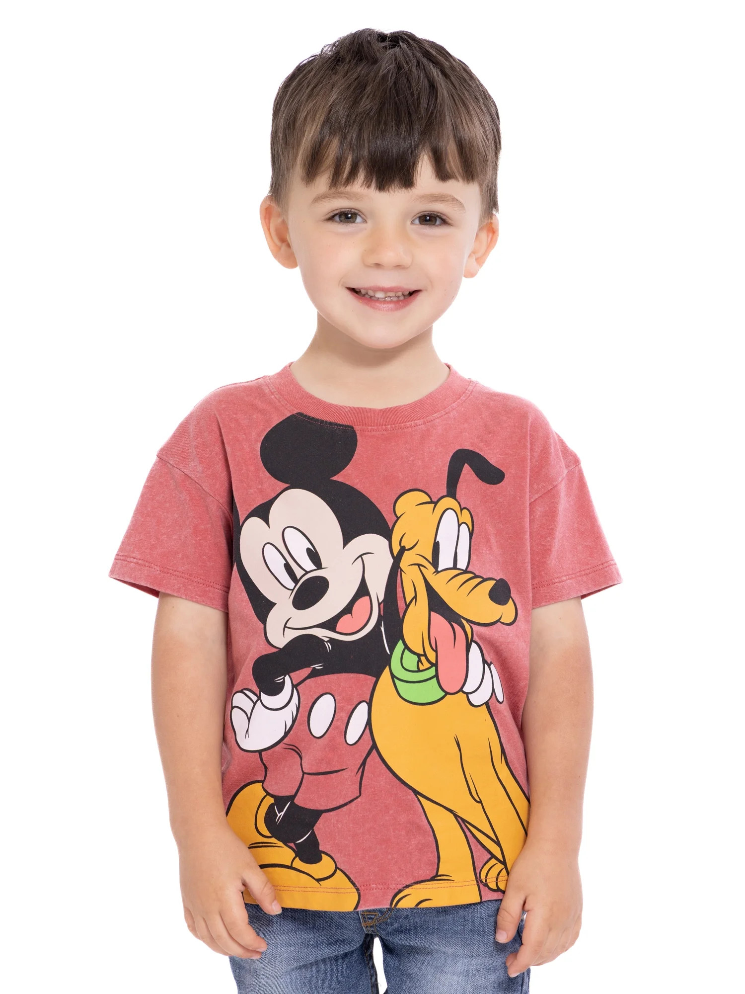 Mickey Mouse Toddler Boys or Girls Crewneck Tee with Short Sleeves, Sizes 12M-5T | Walmart (US)