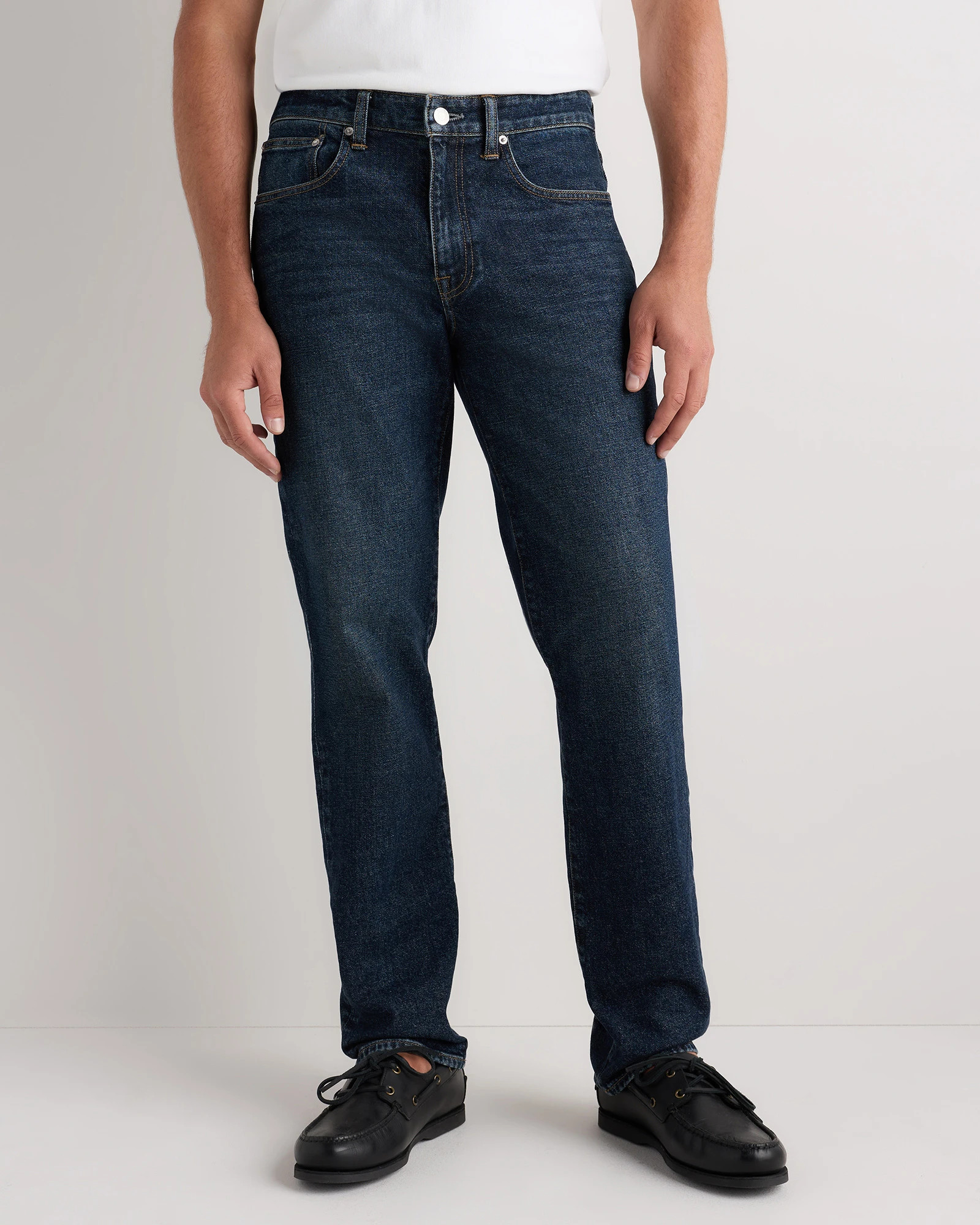 Quince | Men's Comfort Stretch Relaxed Straight Jeans in Arctic Blue, Size 30X30, Organic Cotton | Quince