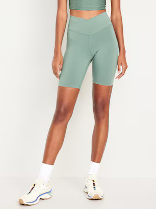 Extra High-Waisted PowerChill Biker Shorts -- 8-inch inseam | Old Navy (US)