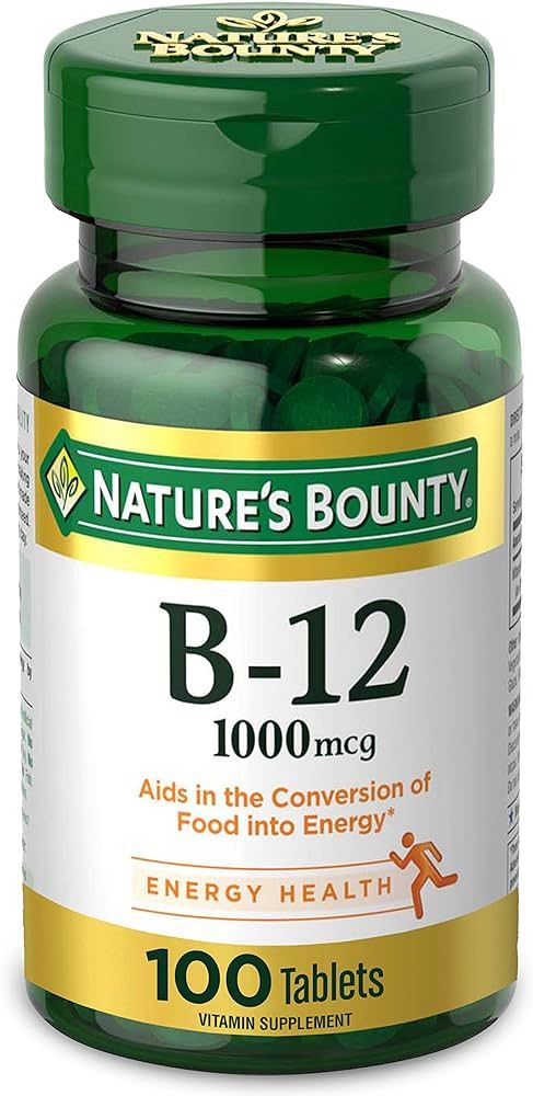 Nature's Bounty Vitamin B12 1000mcg, Supports Energy Metabolism and Nervous System Health, Vitamin S | Amazon (US)