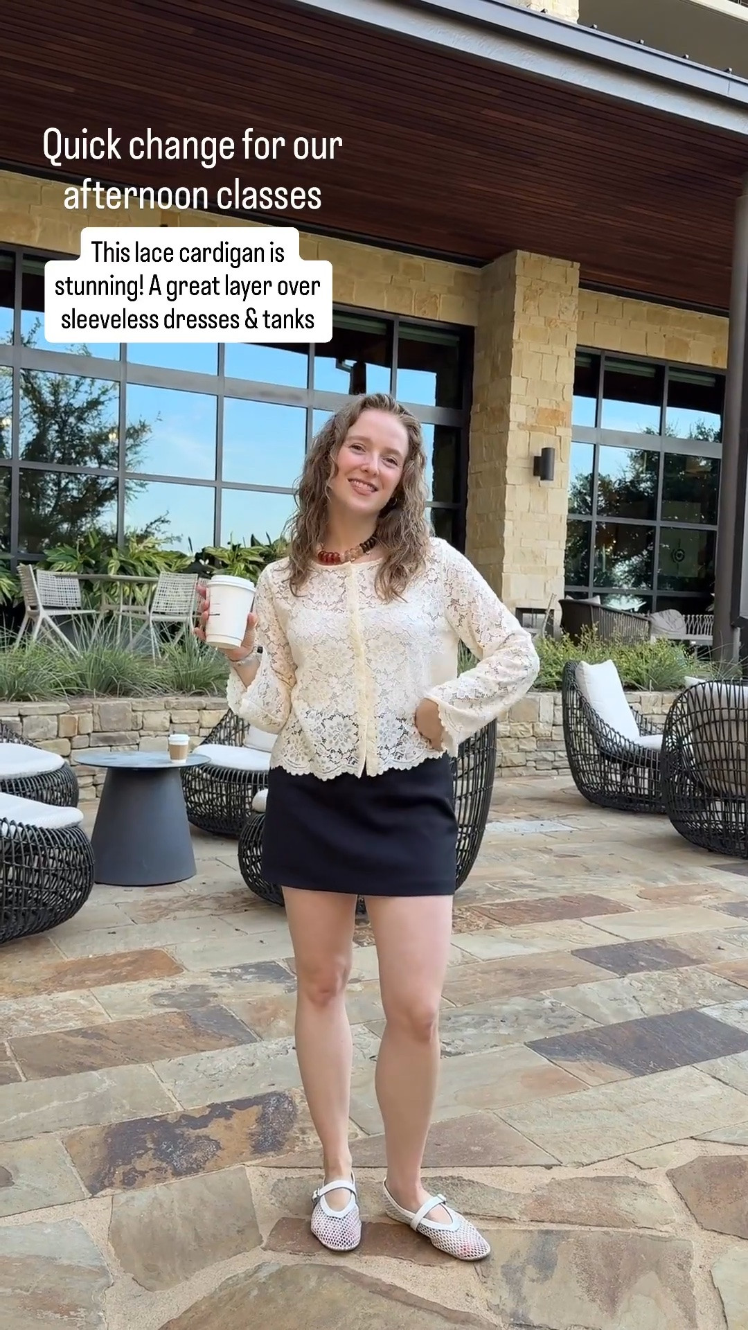 Ltk con outfit day 2. Xs petite lace cardigan. Small skort size up 1. On sale!

#LTKSaleAlert