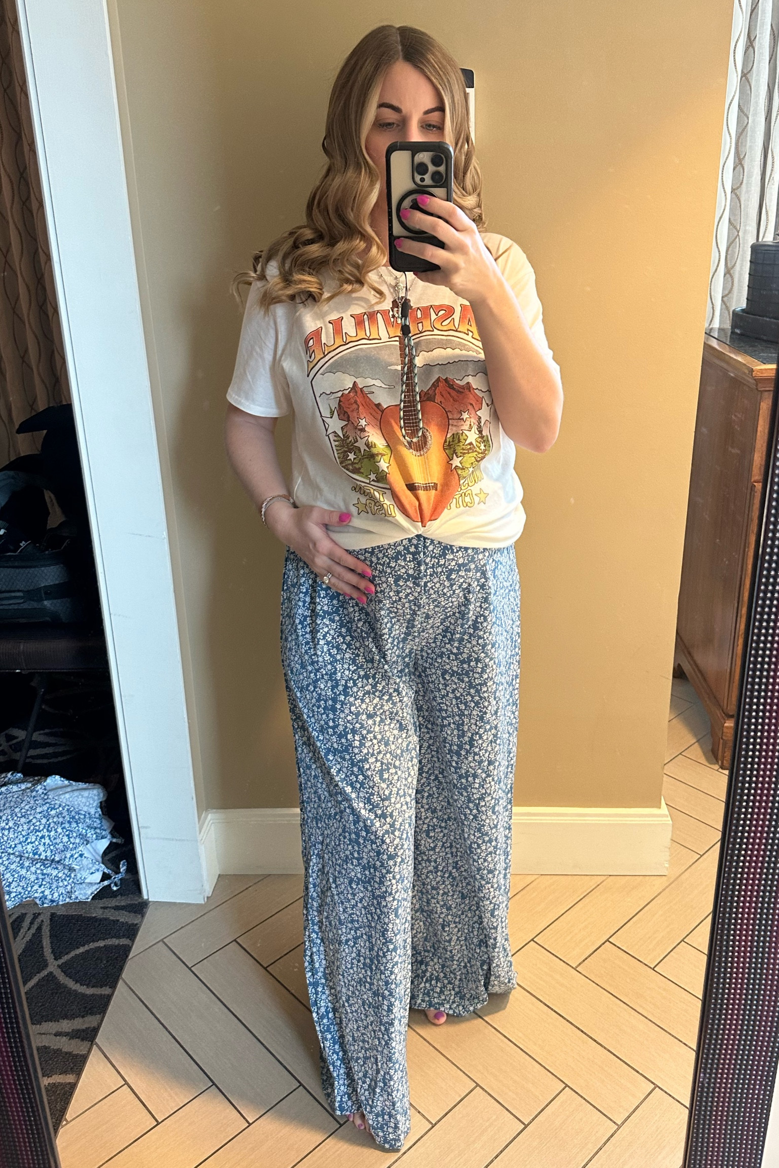 Nashville Maternity Look 🎶

(Wearing a medium in the shirt and a large in the pants)

#LTKfindsunder50 #LTKSeasonal #LTKbump