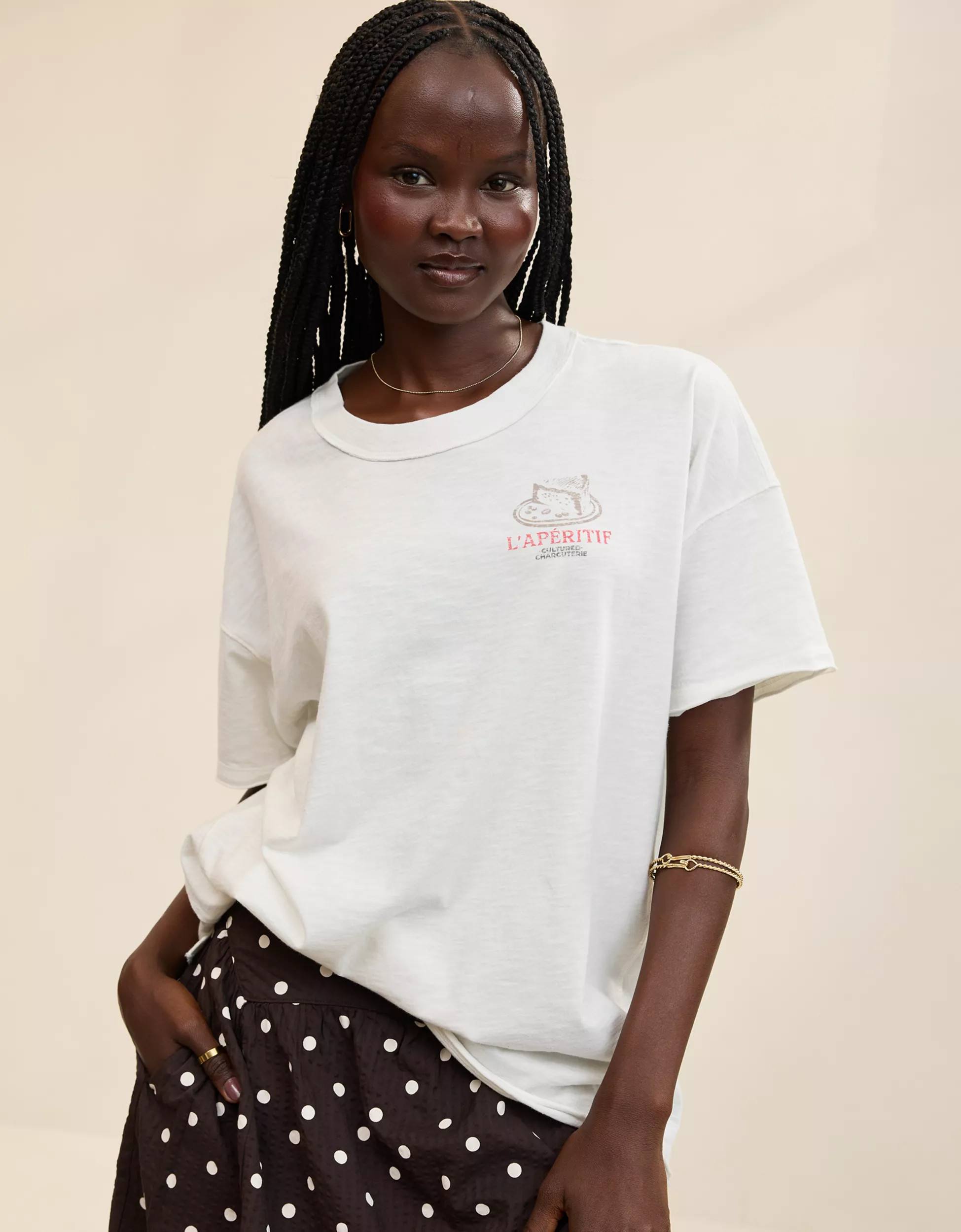 Aerie Oversized Crew Boyfriend T-Shirt | Aerie