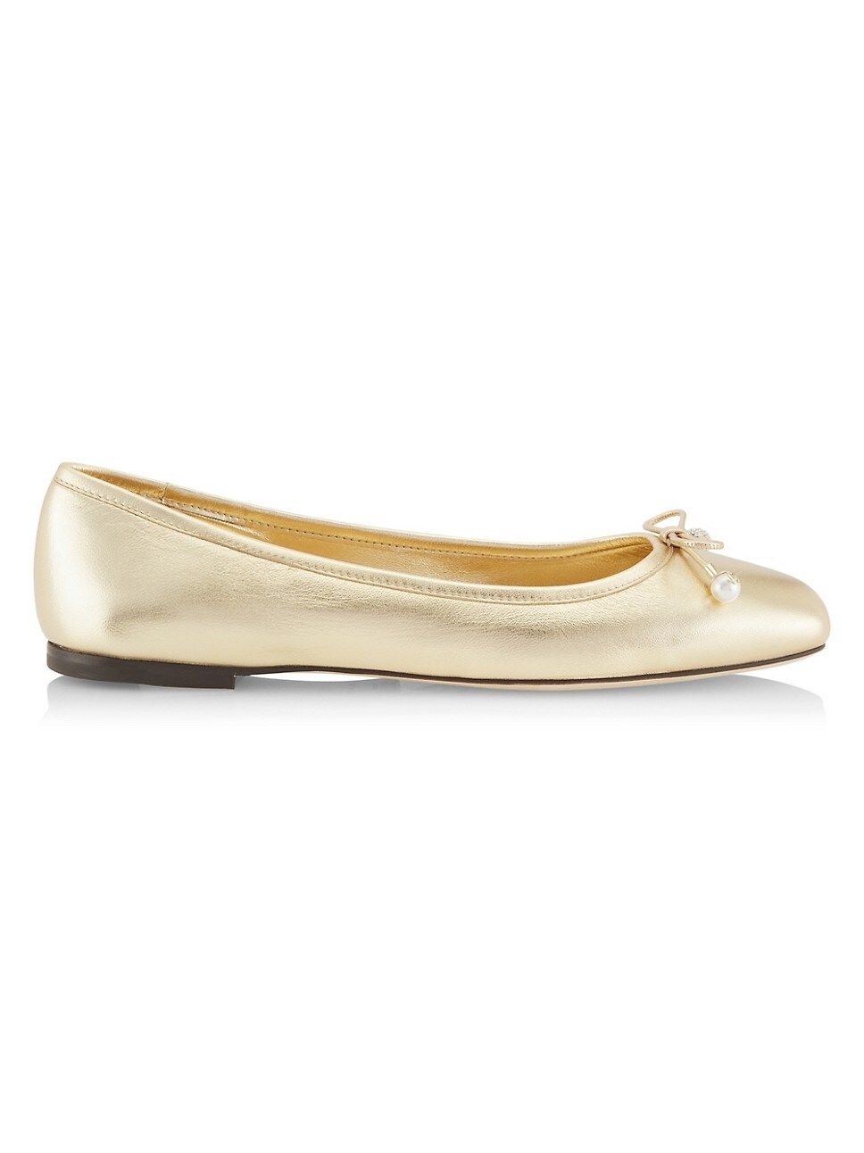 Elme Metallic Leather Ballerina Flats | Saks Fifth Avenue