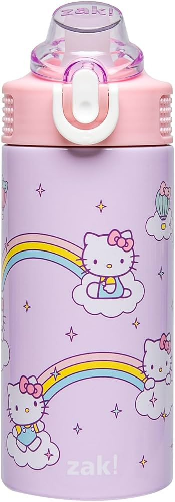 Zak Designs Sanrio Sage Kids Water Bottle For School or Travel, 14oz Stainless Steel Water Bottle... | Amazon (US)