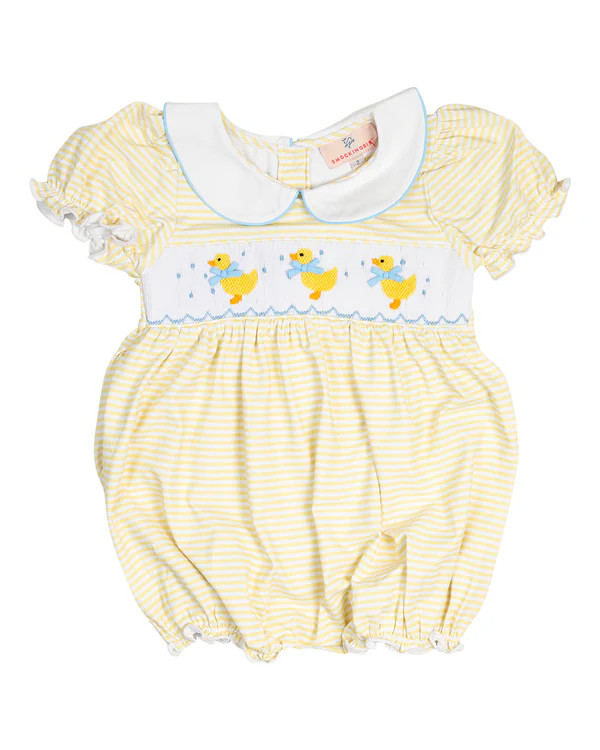 Ducks Smocked Knit Bubble | Smockingbird Kids
