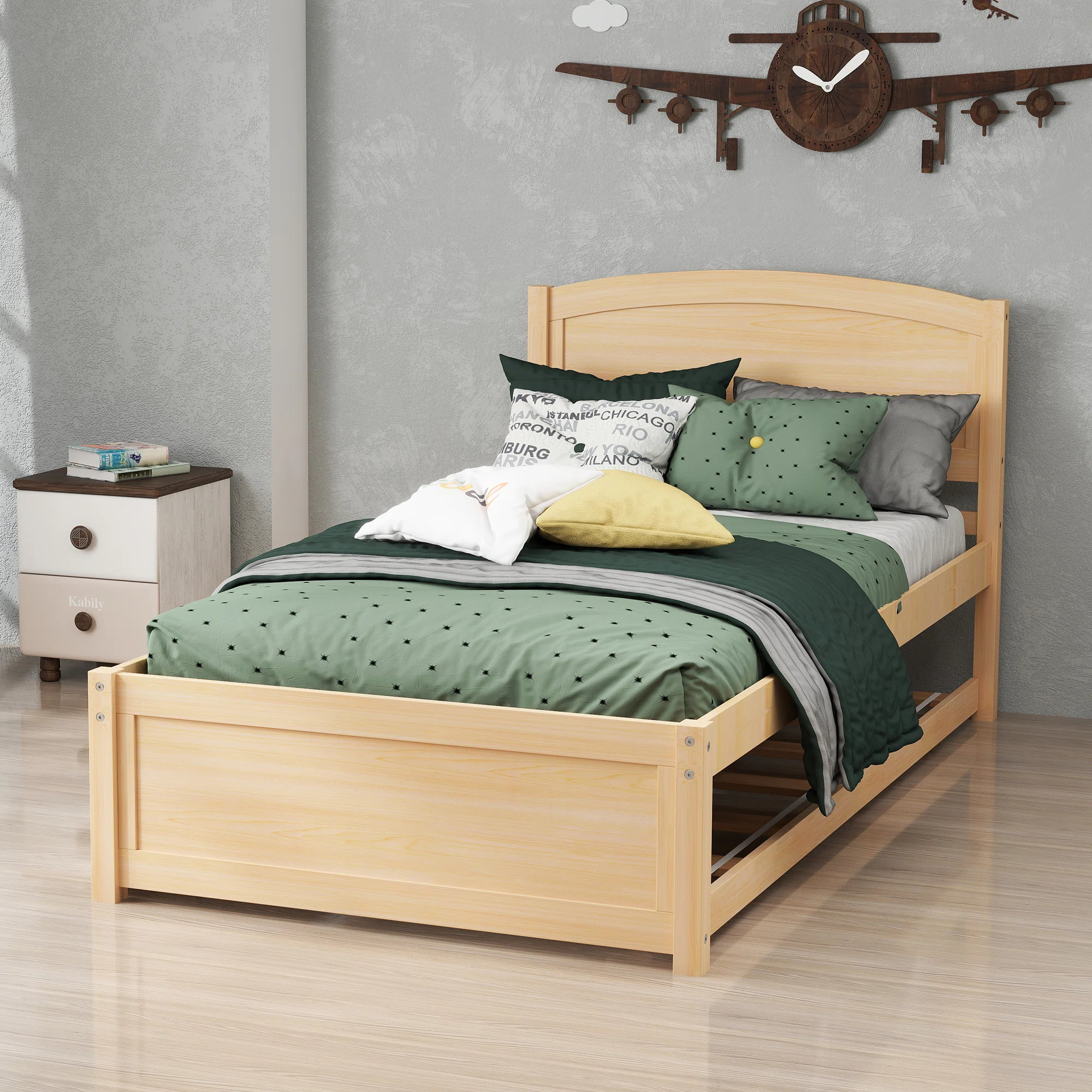 Red Barrel Studio® Twin Solid Wood Platform Bed with Trundle & Reviews | Wayfair | Wayfair North America