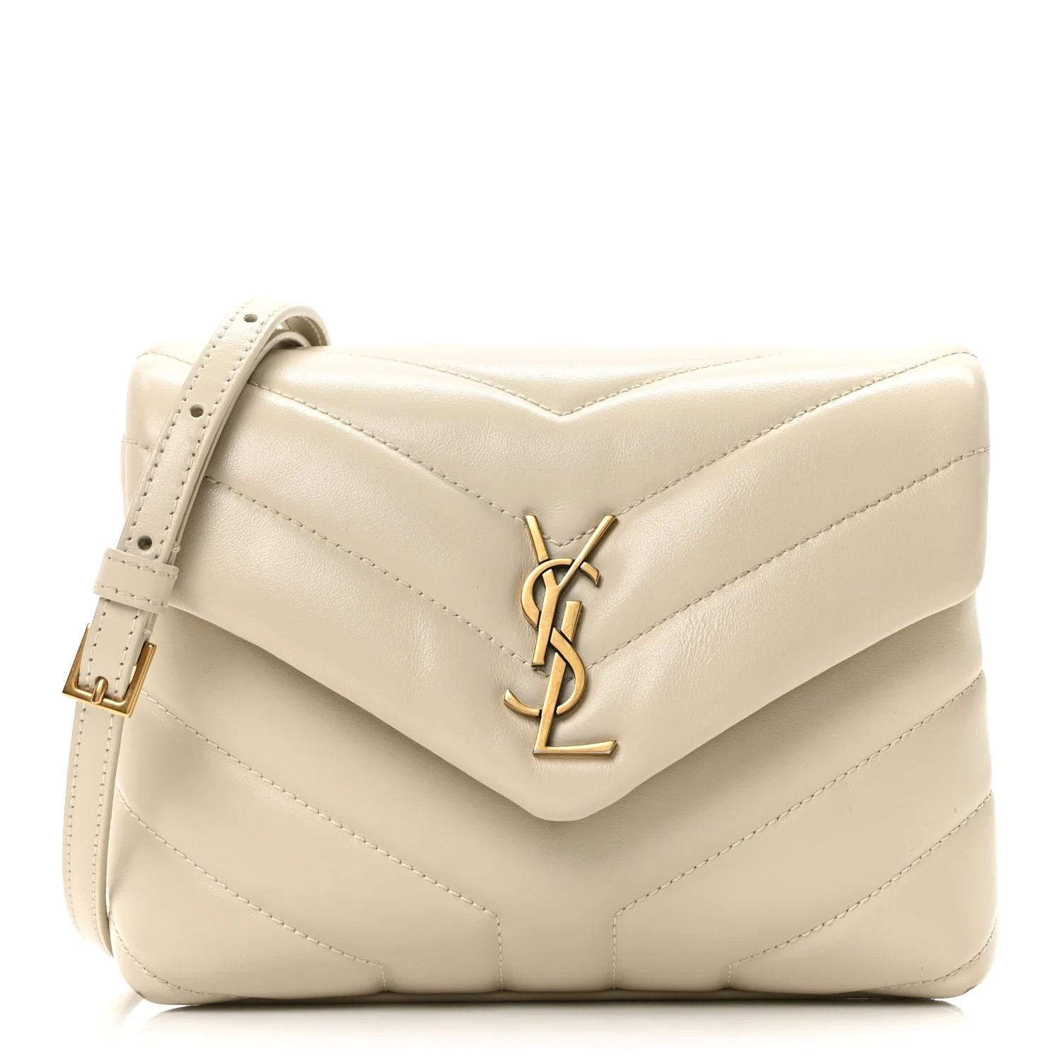 Saint Laurent Calfskin Y Quilted Monogram Toy Loulou Crossbody Bag Crema Soft 1721844 | FASHIONPHILE (US)