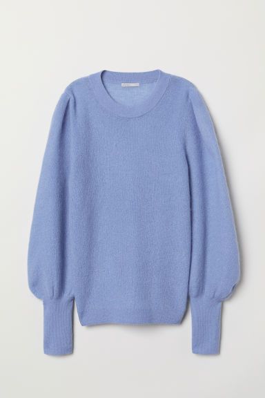 H & M - Mohair-blend Sweater - Blue | H&M (US + CA)