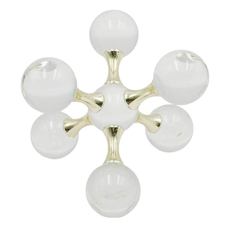 Decorative Crystal Ball with Gold Metal, 7" | At Home