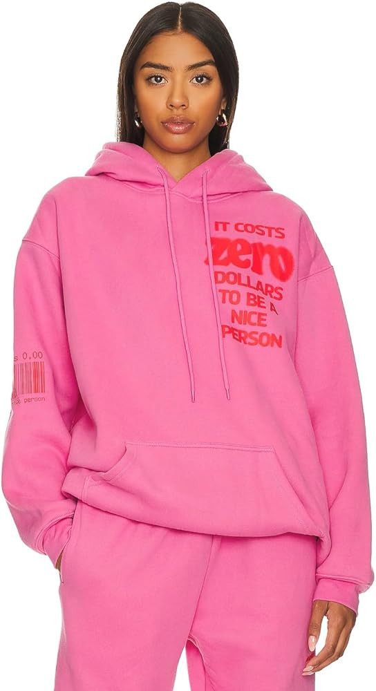 The Mayfair Group It Costs $0.00 To Be A Nice Person Pink Hoodie | Amazon (US)
