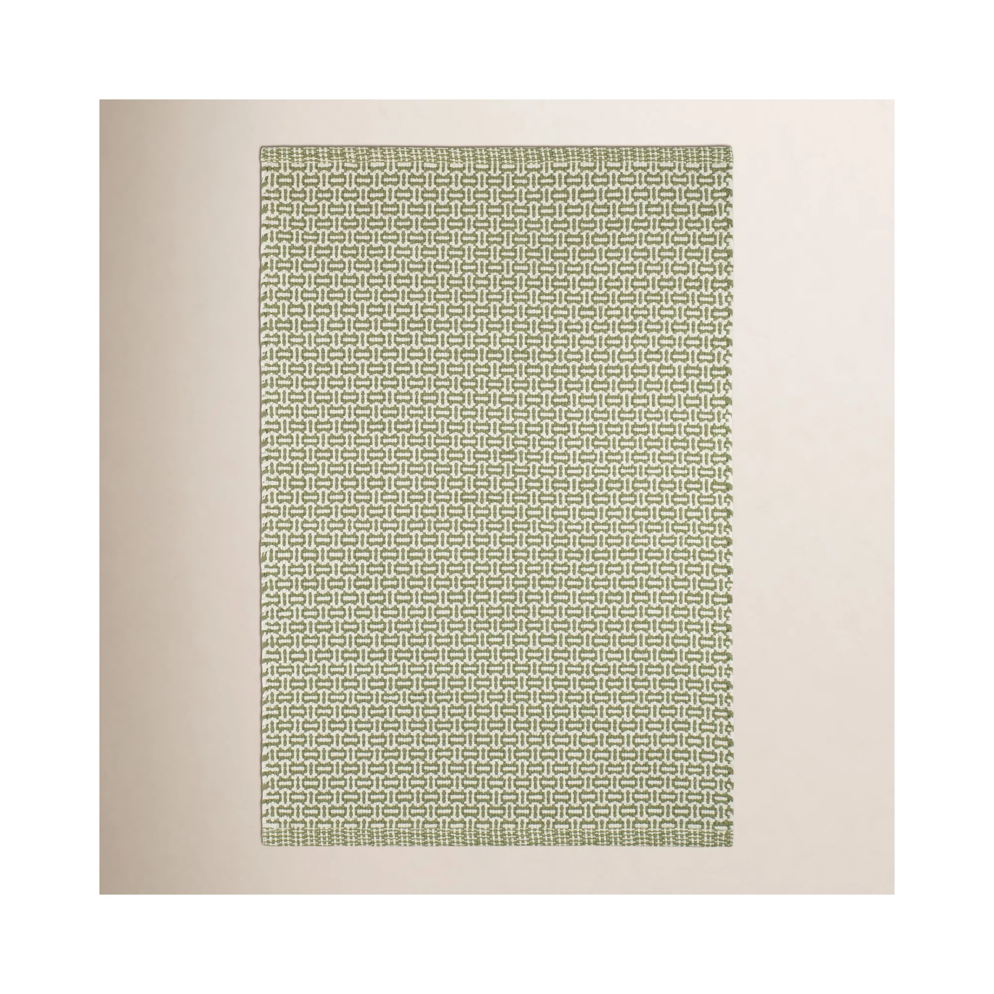 Miss Muffet Kit Kemp x Annie Selke Miss Muffet Olive Handwoven Cotton Rug | Birch Lane