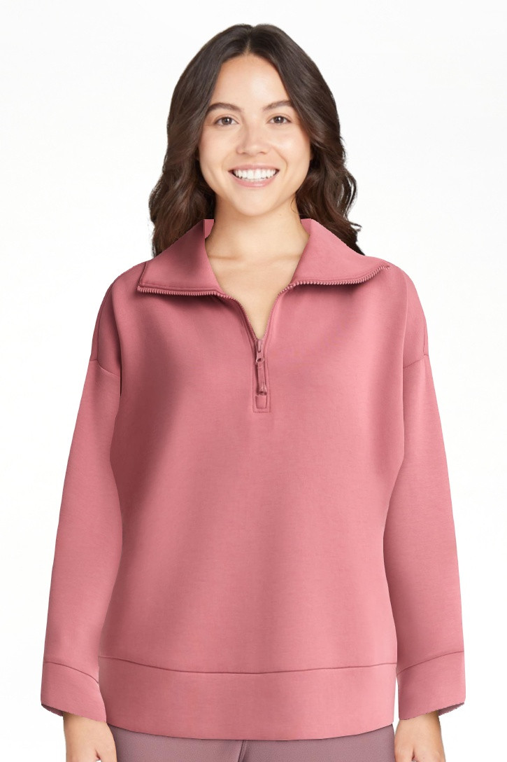 Avia Women's and Women's Plus Scuba Knit Quarter Zip Pullover, Sizes XS-4X | Walmart (US)