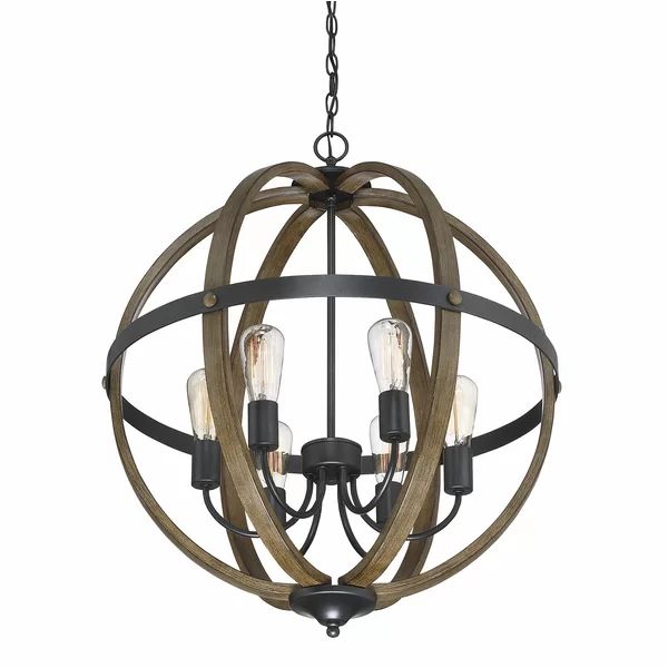 Karter 6 - Light Dimmable Globe Chandelier | Wayfair North America