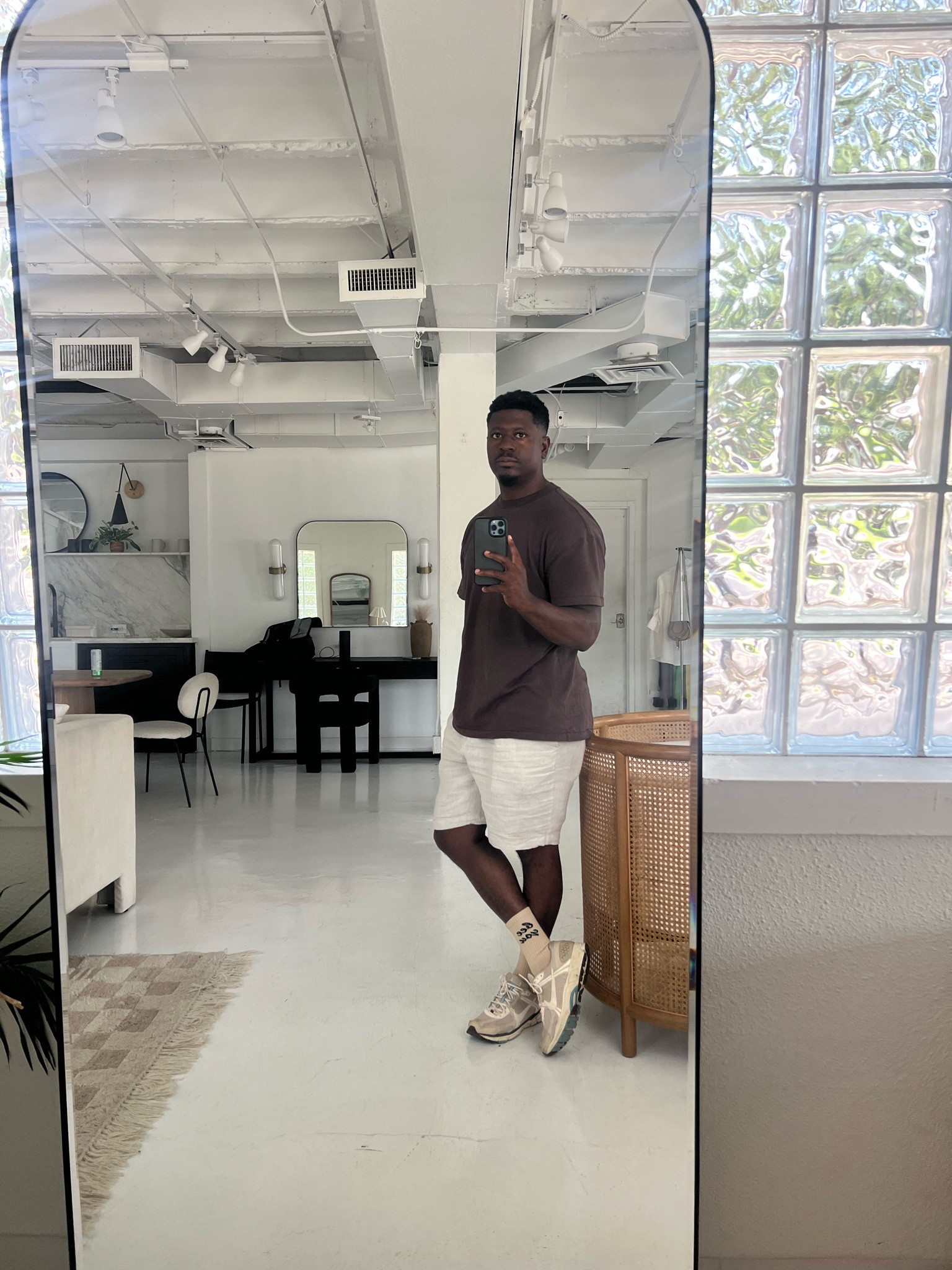 Brown shorts, brown Abercrombie tee, brown nike shoes 

#LTKmens #LTKsalealert #LTKshoecrush