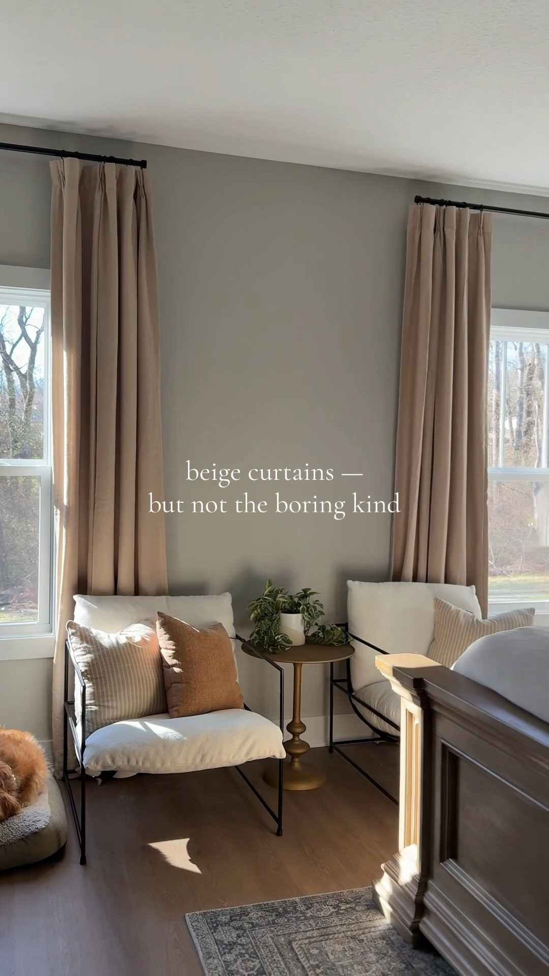 the coziest blackout pinch pleated curtains to make our bedroom even cozier ☁️✨🤎 

#ltkhomedecor #ltkdecor #cozyhome #neutralhome

#LTKHome