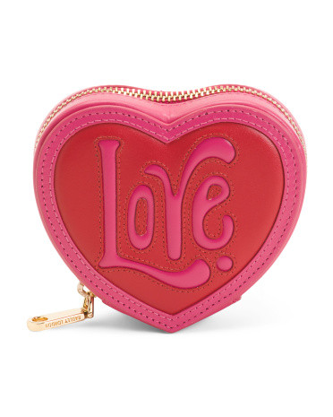 Leather Heart Coin Purse | TJ Maxx