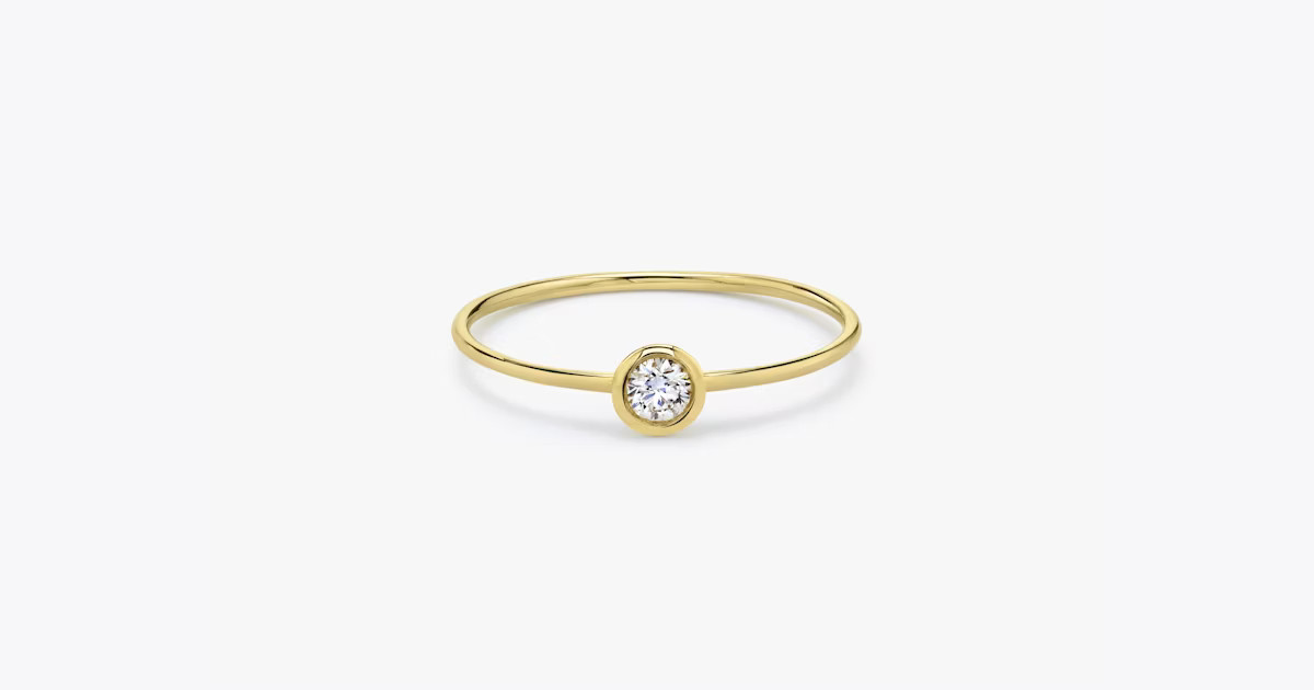 Lab-Grown Diamond Bezel Ring | VRAI | Vrai and Oro