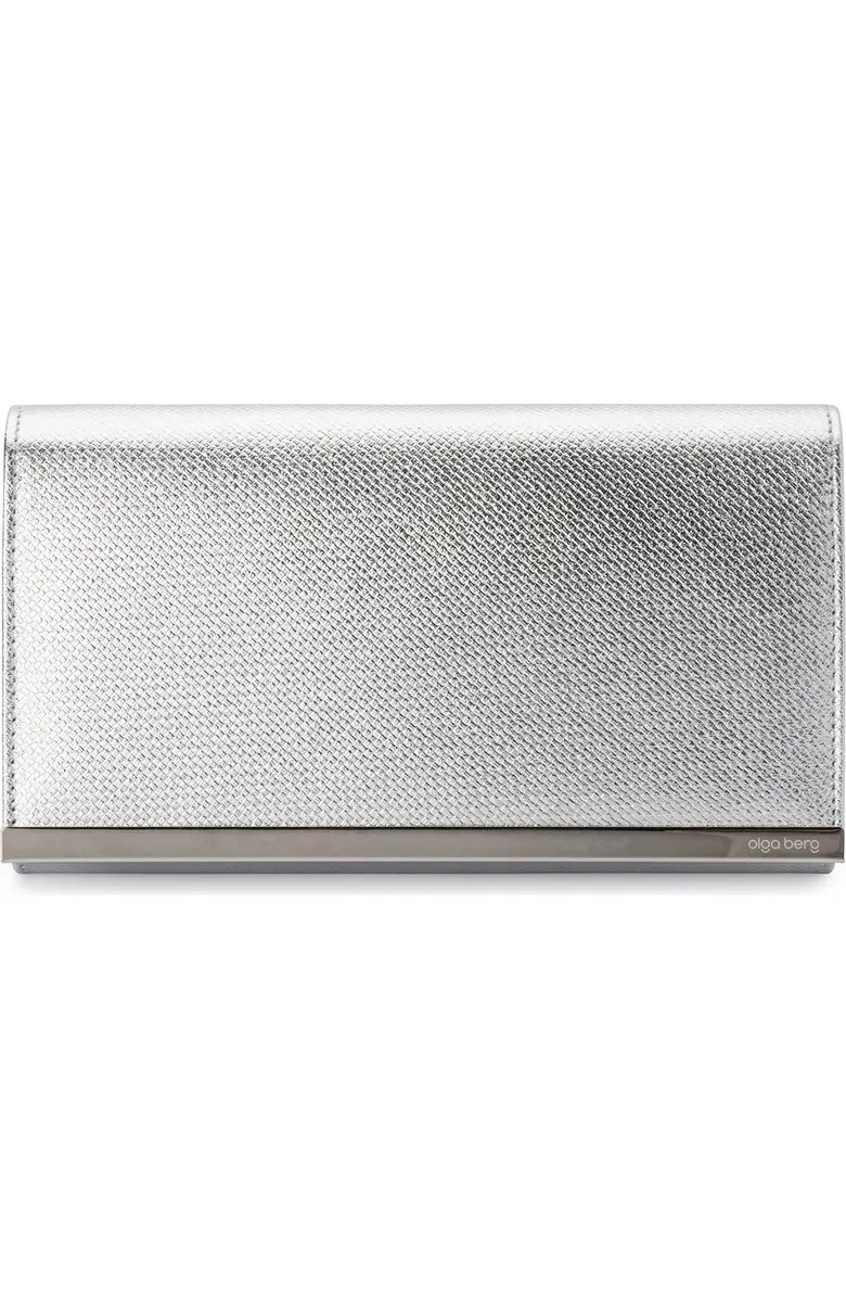Maddie Metallic Embossed Foldover Clutch | Nordstrom