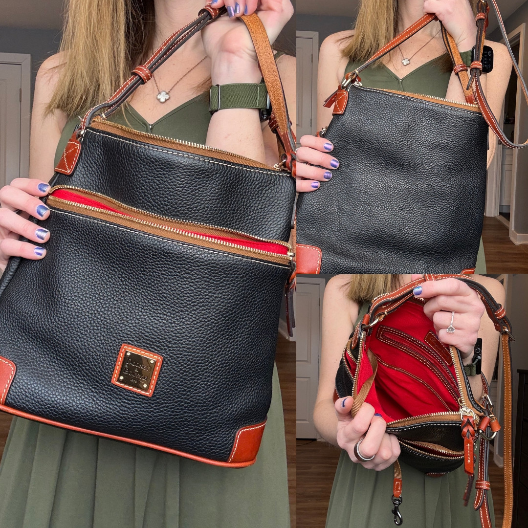✨ Dooney & Bourke Pebble Grain Crossbody Bag ✨

This Dooney & Bourke Pebble Grain Crossbody is a true luxury staple. Crafted in black pebbled leather with rich brown trim and gold hardware, it has that timeless, high-end look Dooney does so well. The contrast stitching and iconic logo detail make it polished, classic, and forever in style.

What I love most is the versatility — this is a large, roomy purse that can be worn as a crossbody for hands-free days or carried as a classic shoulder bag when you want a more traditional look. The interior (with that signature red lining) offers multiple zip compartments, making it easy to stay organized without sacrificing style.

Perfect for everyday wear, travel, workdays, or errands when you need space but still want a refined, designer feel.

🖤❤️🤎  

Dooney and Bourke crossbody, pebble grain leather bag, black leather handbag, large designer purse, luxury crossbody bag, gold hardware purse, brown trim handbag, everyday designer bag, classic leather handbag

✨ Tap to shop a timeless, versatile favorite ✨ 

 

#LTKootd #LTKU #LTKBeauty