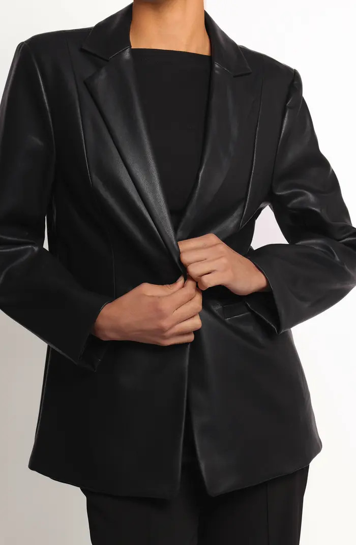Jamie Faux Leather Blazer | Nordstrom