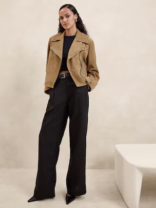 Enola Suede Moto Jacket | Banana Republic (US)