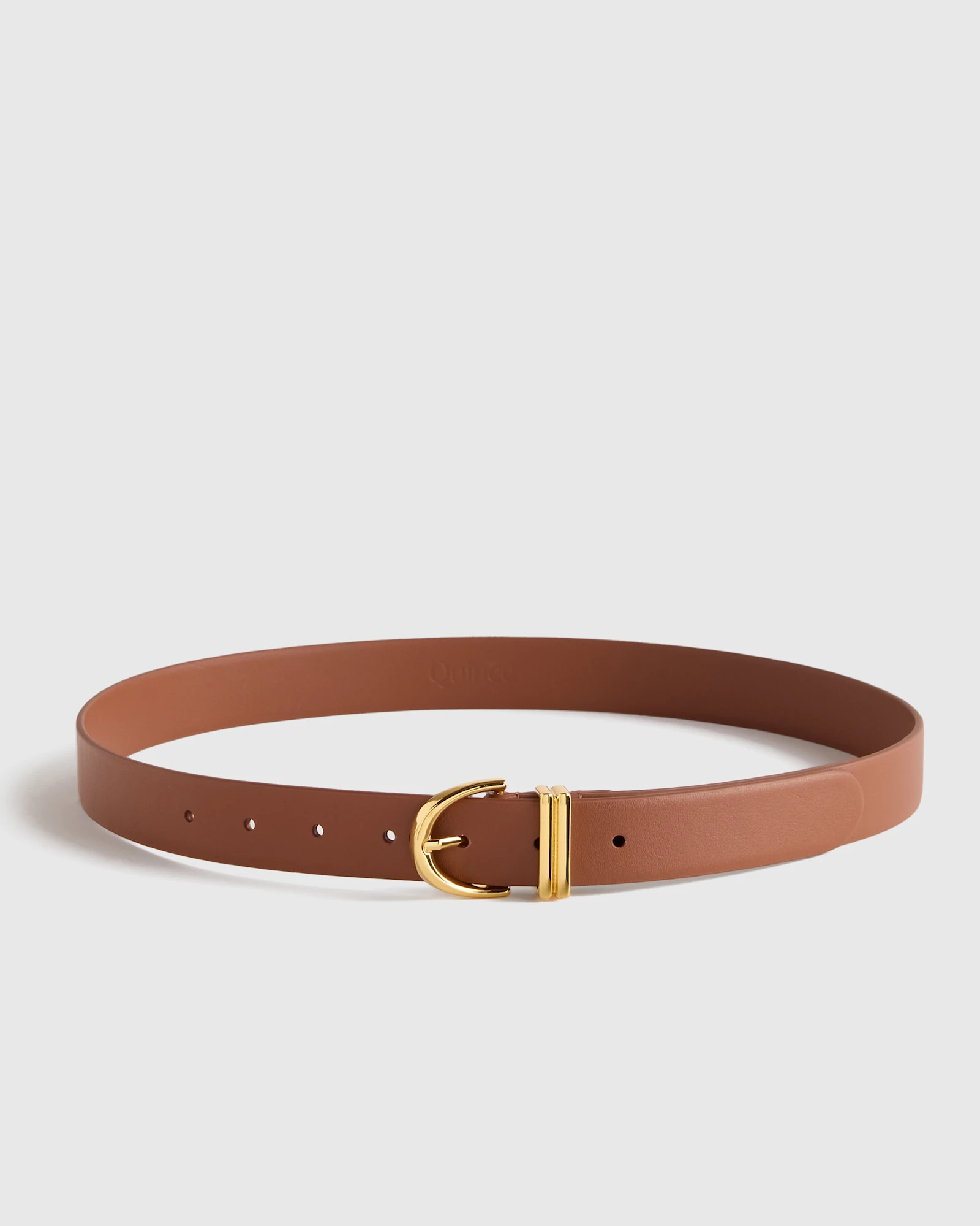 Quince | Women's Alora European Leather Belt in Nutmeg, Size Large | Quince