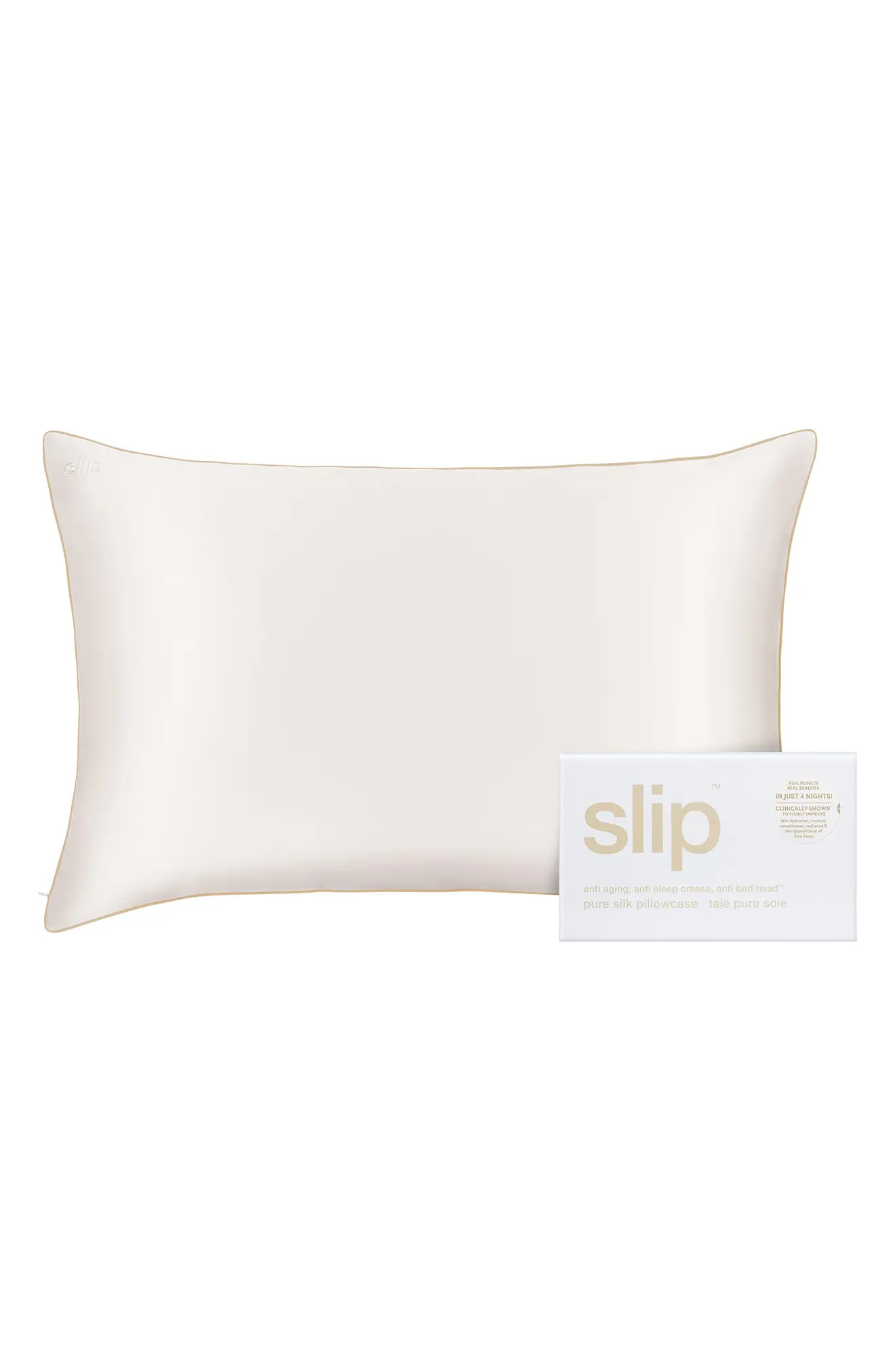 slip Pure Silk Queen Pillowcase $120 Value in Ivory at Nordstrom | Nordstrom