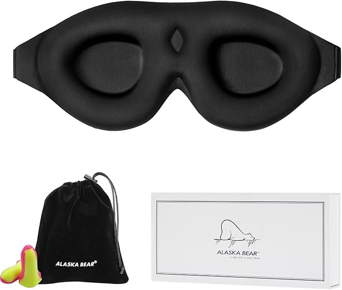 ALASKA BEAR Sleep Mask Memory Foam Contoured Eye Cups for Women and Men, Soft 3D Blackout Eye Mas... | Amazon (US)