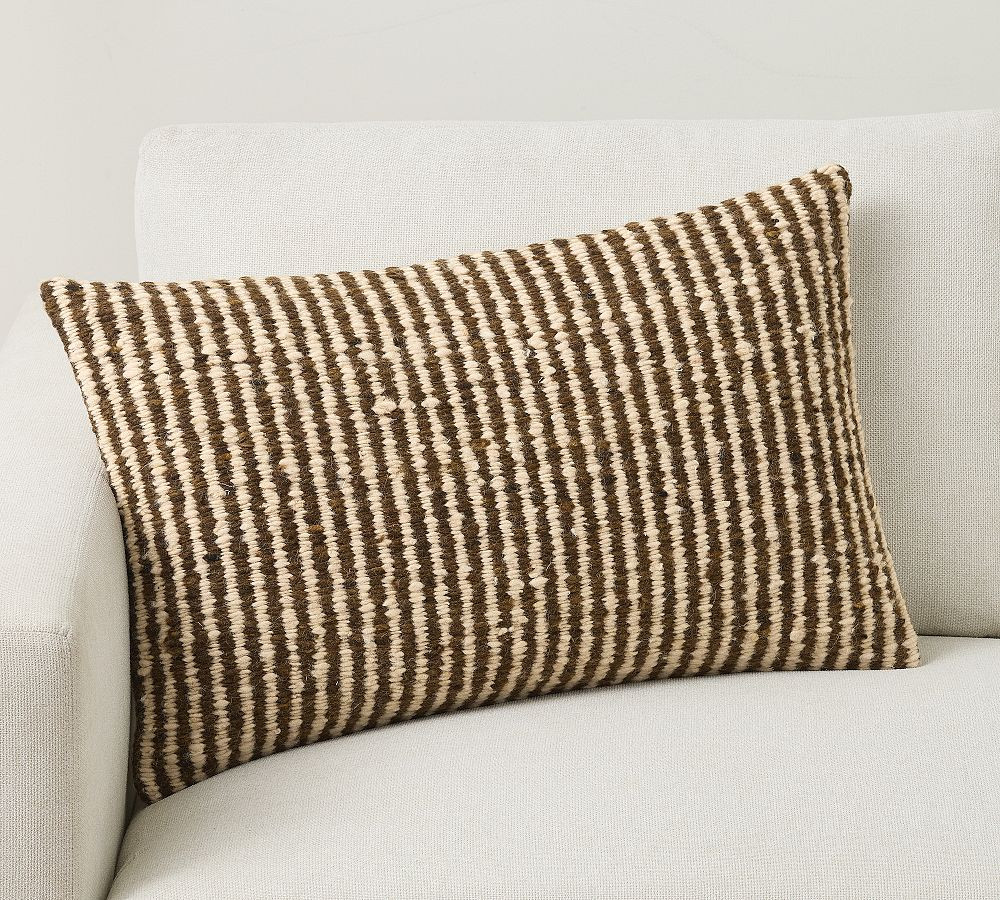 Enzo Stripe Lumbar Pillow | Pottery Barn (US)
