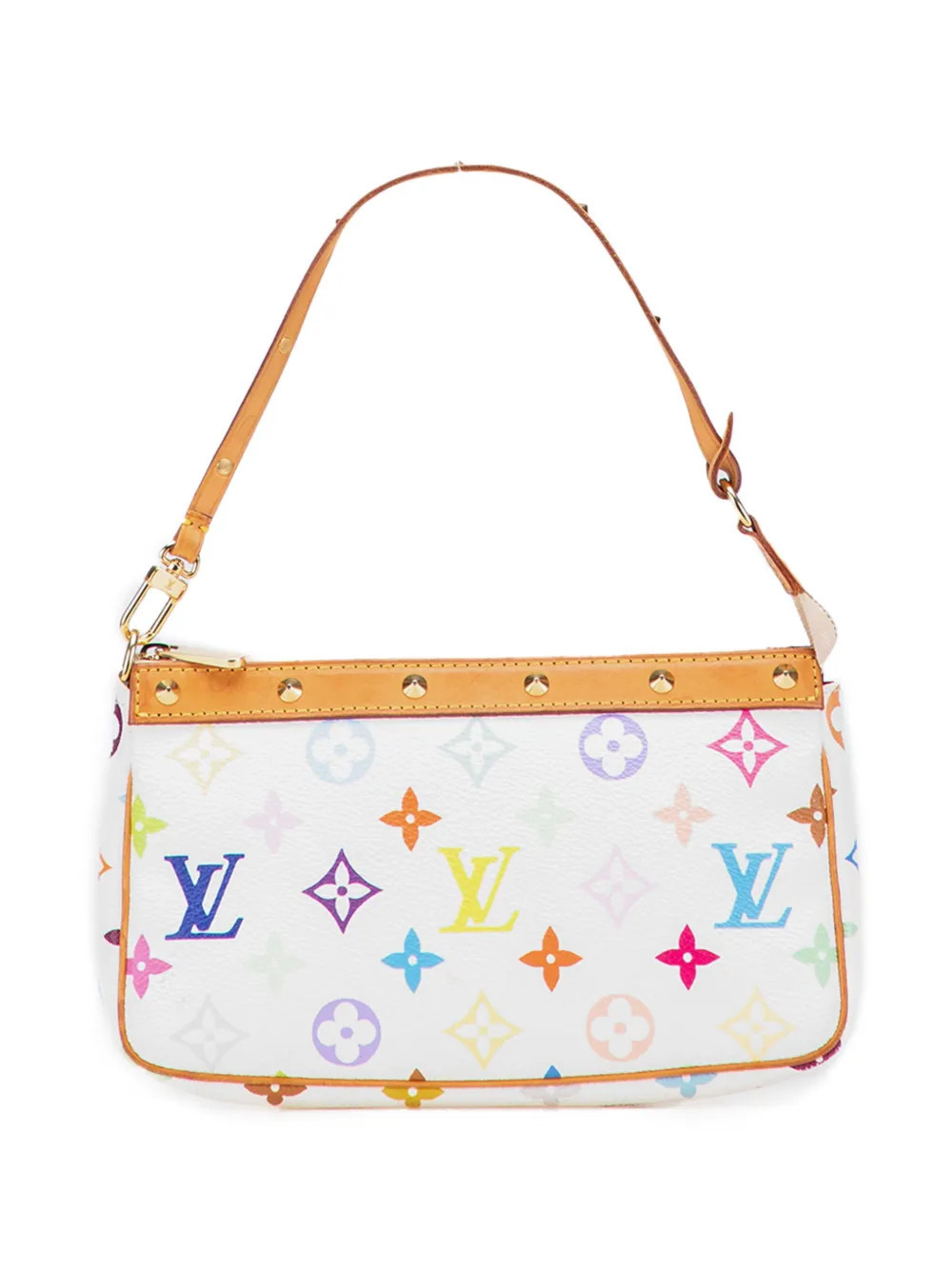 Louis Vuitton Pre-Owned 2003 Monogram Multicolore Pochette Accessoires shoulder bag - White | Farfetch Global