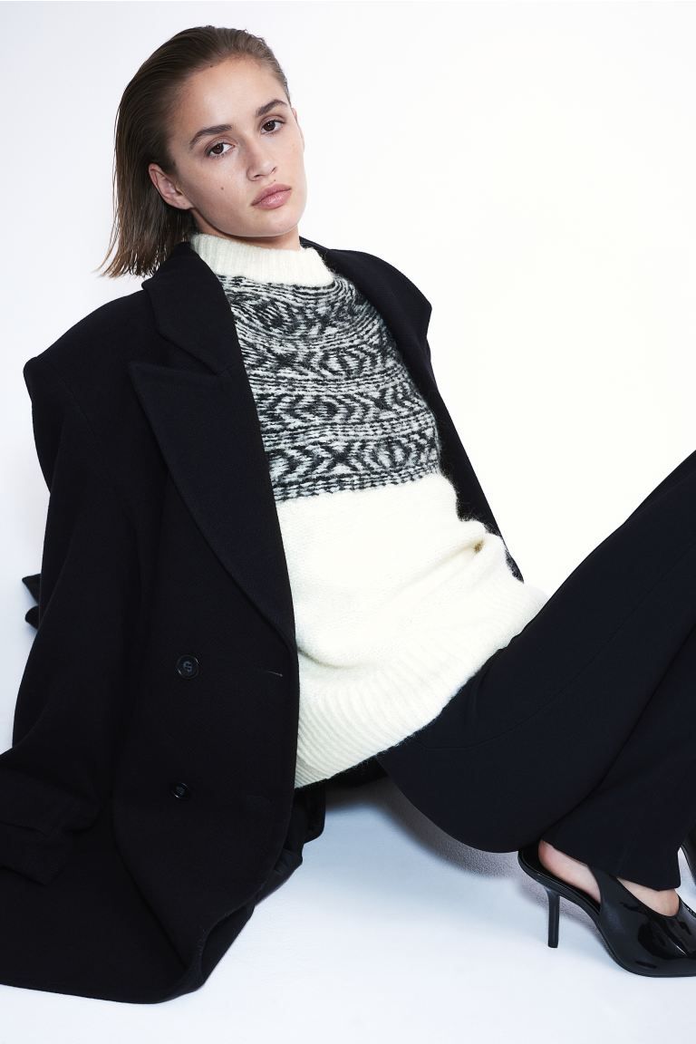 Jacquard-knit Sweater - Cream - Ladies | H&M US | H&M (US + CA)