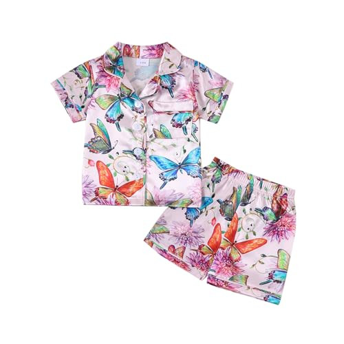 Ayalinggo Toddler Kids Baby Girl Solid Pjs Ruffle Long Sleeve Button Shirt Top and Pants Cotton 2... | Amazon (US)