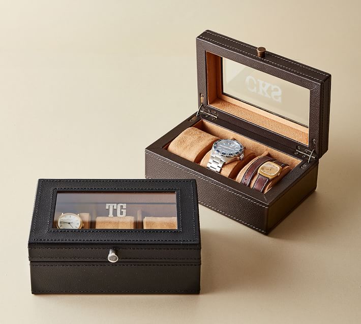 Grant Leather Watch Box | Pottery Barn (US)