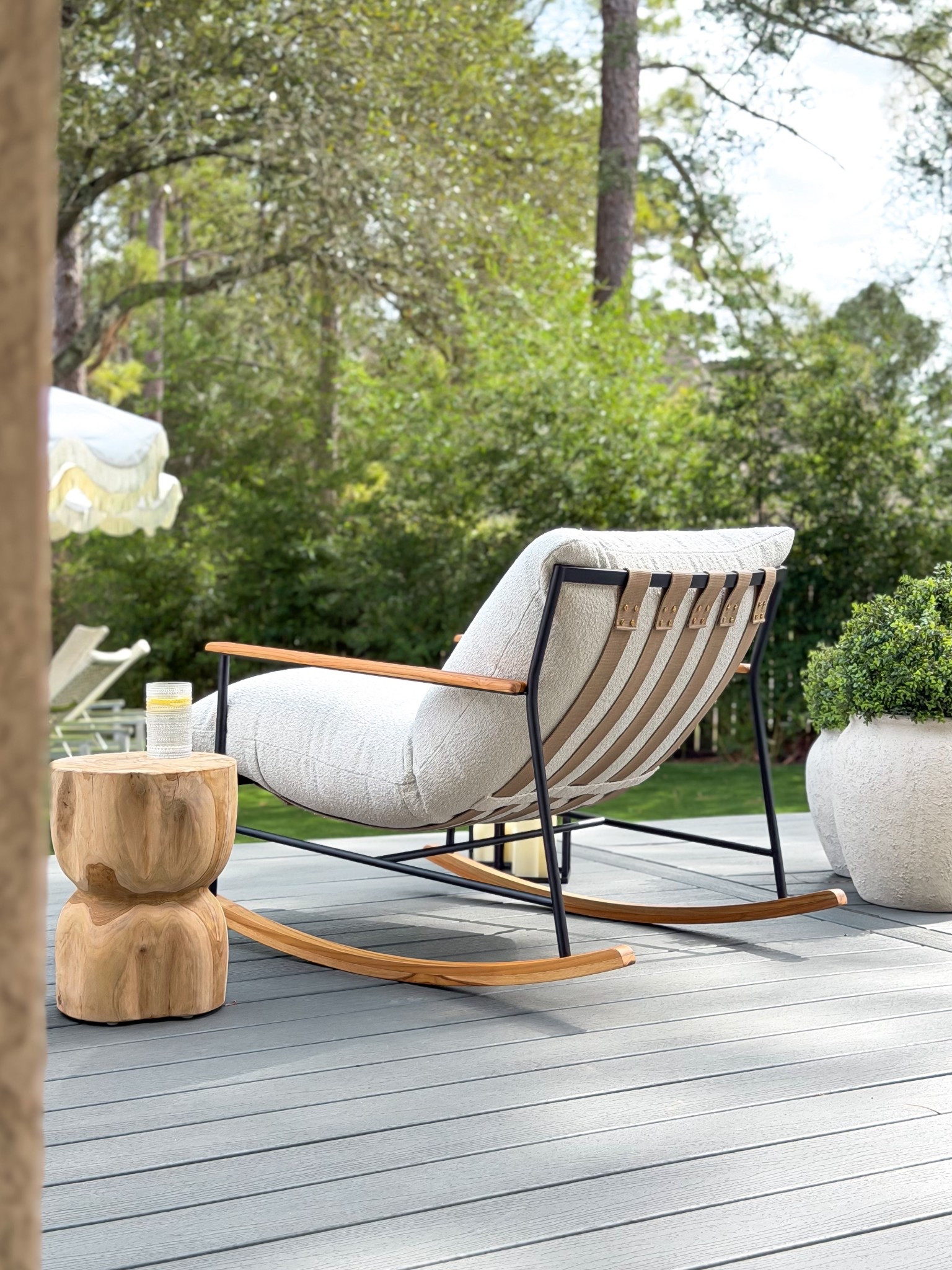 The best thing in my backyard? These Outdoor Vail Rockers from @denver_modern 🤍 Truly the upgrade that changed everything. I chose the Dove FIQA Boucle fabric (so good in person!) and it even comes with the All-Weather Cover included. The cushions are removable and washable, which makes them as practical as they are beautiful. ✨ 

#denvermodern #mydenvermodern


#LTKHome