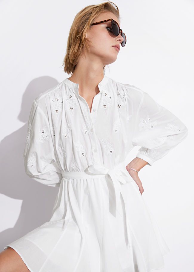Embroidered Mini Dress - White Embroidered - & Other Stories GB | & Other Stories (EU + UK)