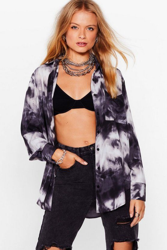 That's Groovy Tie Dye Satin Shirt | NastyGal (US & CA)