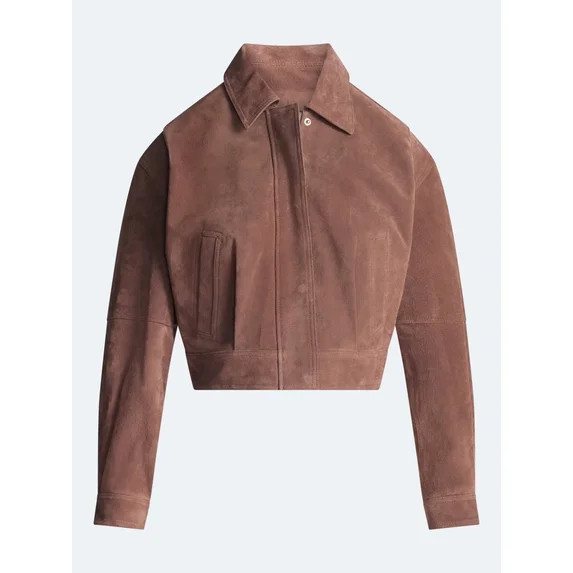 Scoop Women’s and Women’s Plus Cropped Suede Jacket, Sizes XS-4X | Walmart (US)